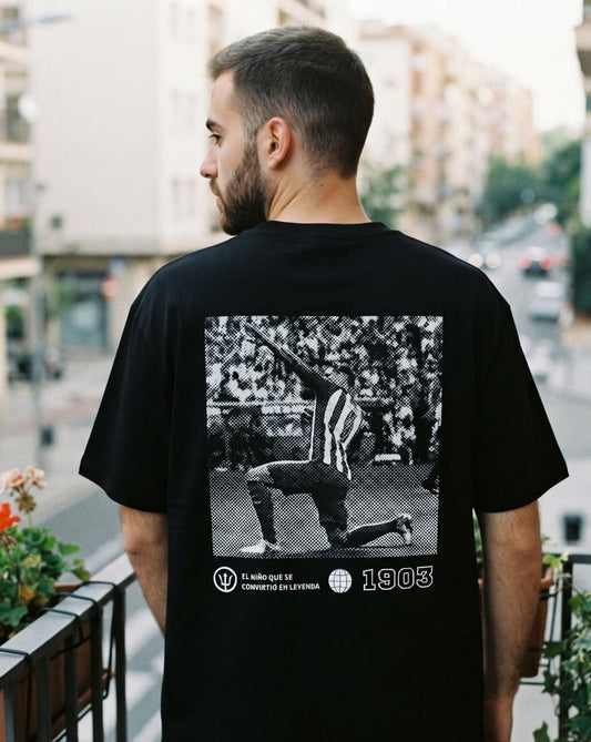 Camiseta De Niño a Leyenda negra puesta, aficionado