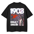 CORAJE Y CORAZÓN T-SHIRT Negro