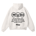 LUCHAN COMO HERMANOS HOODIE Crema