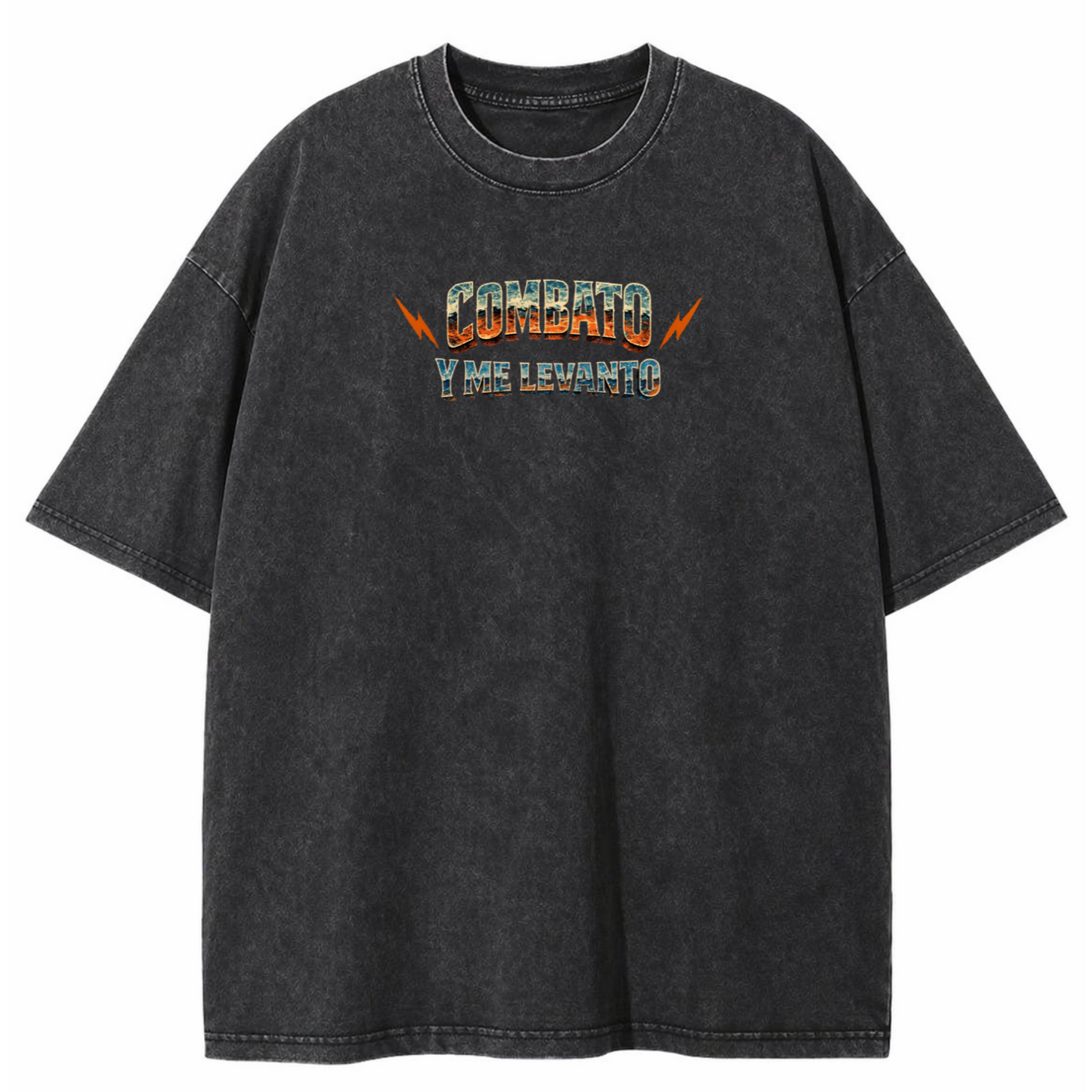 COMBATO Y ME LEVANTO WASHED T-SHIRT