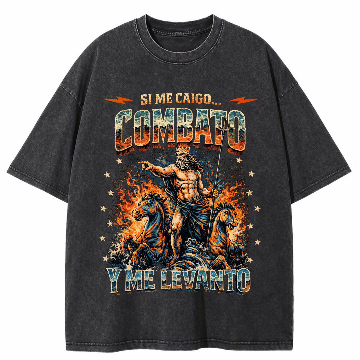 COMBATO Y ME LEVANTO WASHED HOODIE