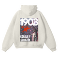 CORAJE Y CORAZÓN HOODIE Crema