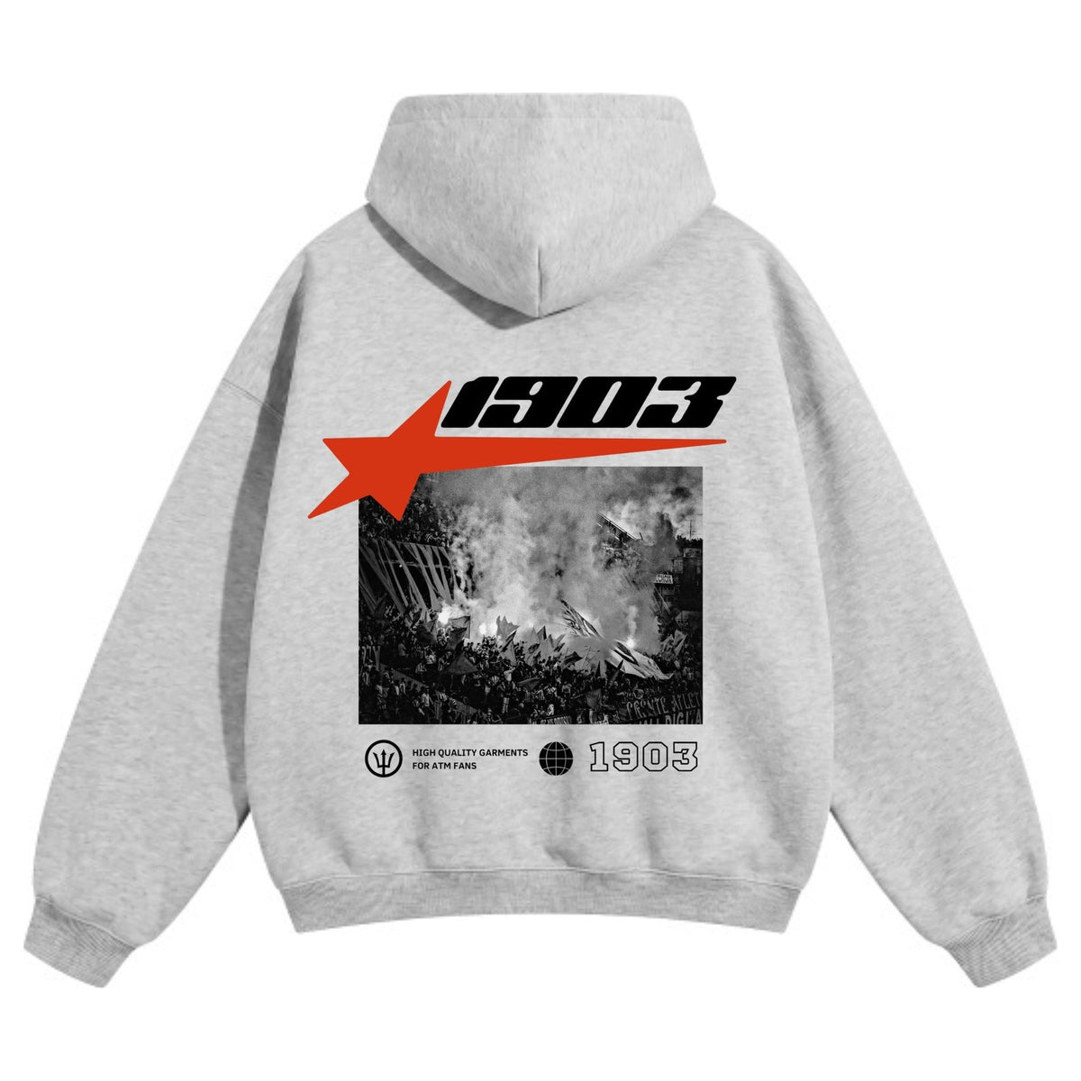 Sudadera con capucha Afición gris