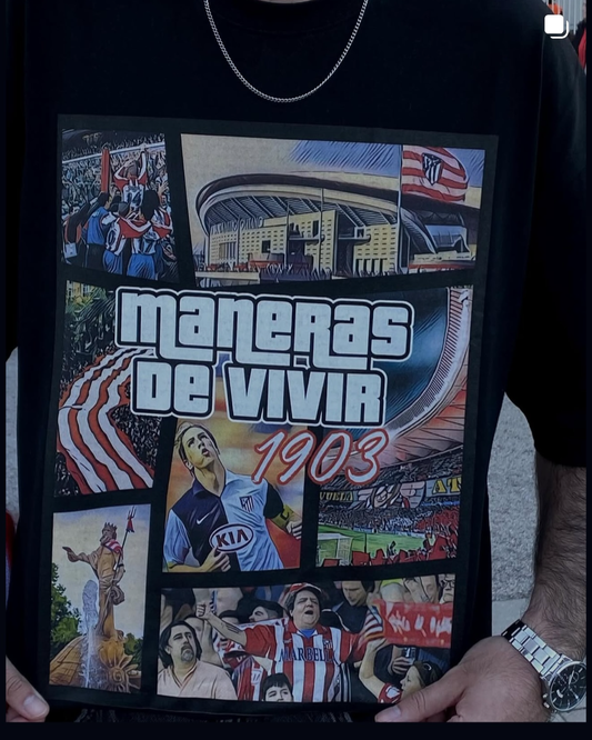 Camiseta GTA: Maneras de Vivir negra puesta