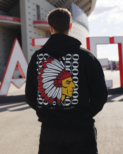 Colchonero con la 100% Indio Hoodie negra